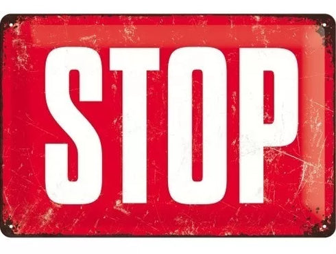 CARTEL 20X30 cm STOP